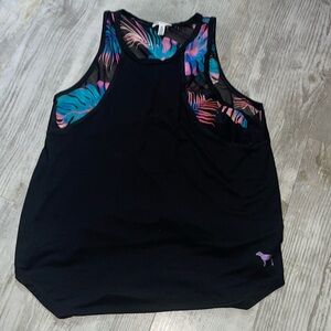 PINK Victoria’s Secret Super Soft Tropical Mesh Tank with dog logo size